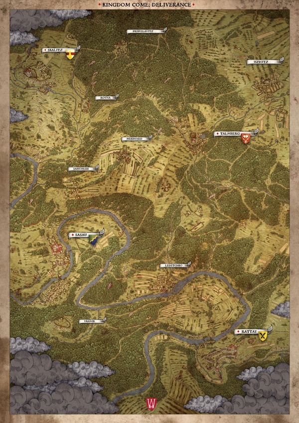 Карта мира в Kingdom Come: Deliverance