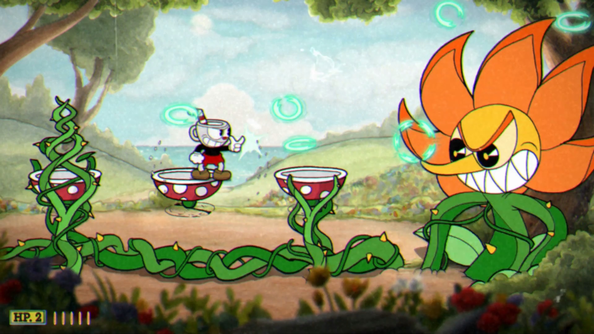 Cuphead: прохождение боссов (Floral Fury)