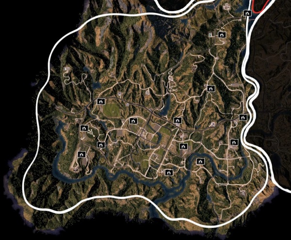 Far Cry 5: карты (рыбалка, охота, алтари, волчьи маяки, бункеры)