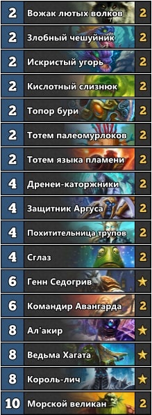 Hearthstone: Гайд по колоде «Четного Мидрейндж Шамана» игрока cocosasa