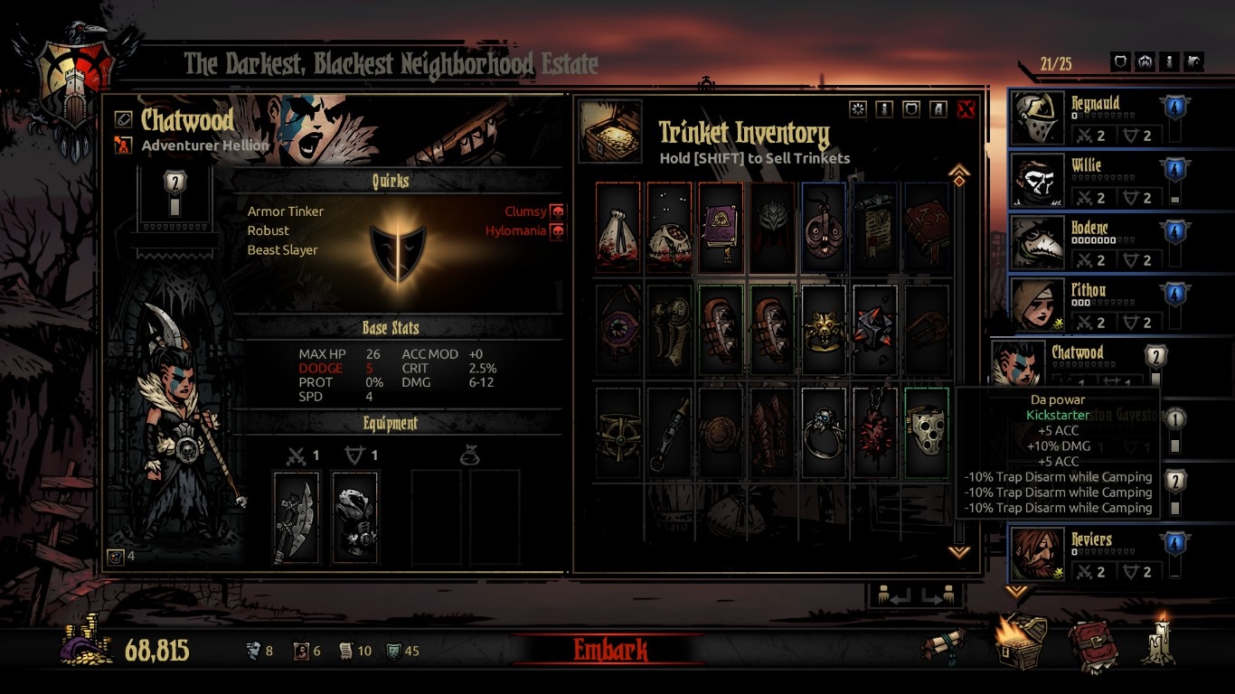 Darkest Dungeon: The Crimson Court. Гайд по украшениям