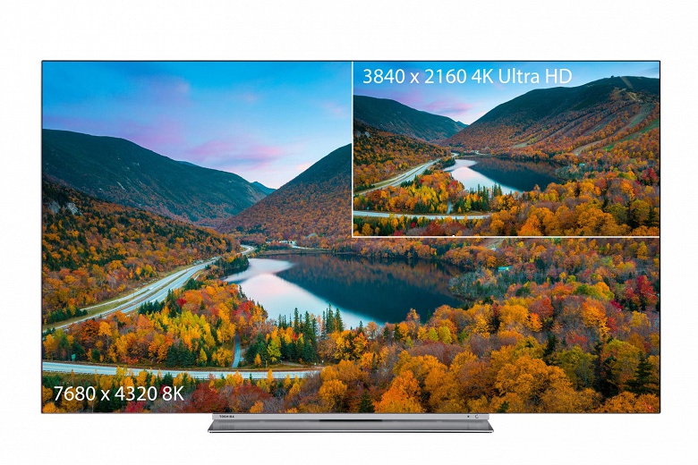 Toshiba привезла на выставку IFA 2018 прототип телевизора с экраном 8К