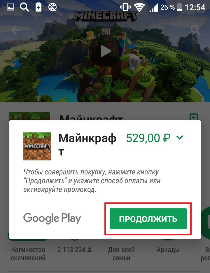 minecraft оплата игры