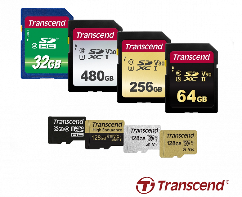Transcend представила новую широкую линейку карт памяти SD и microSD