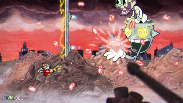 Cuphead: прохождение боссов (Junkyard Jive)