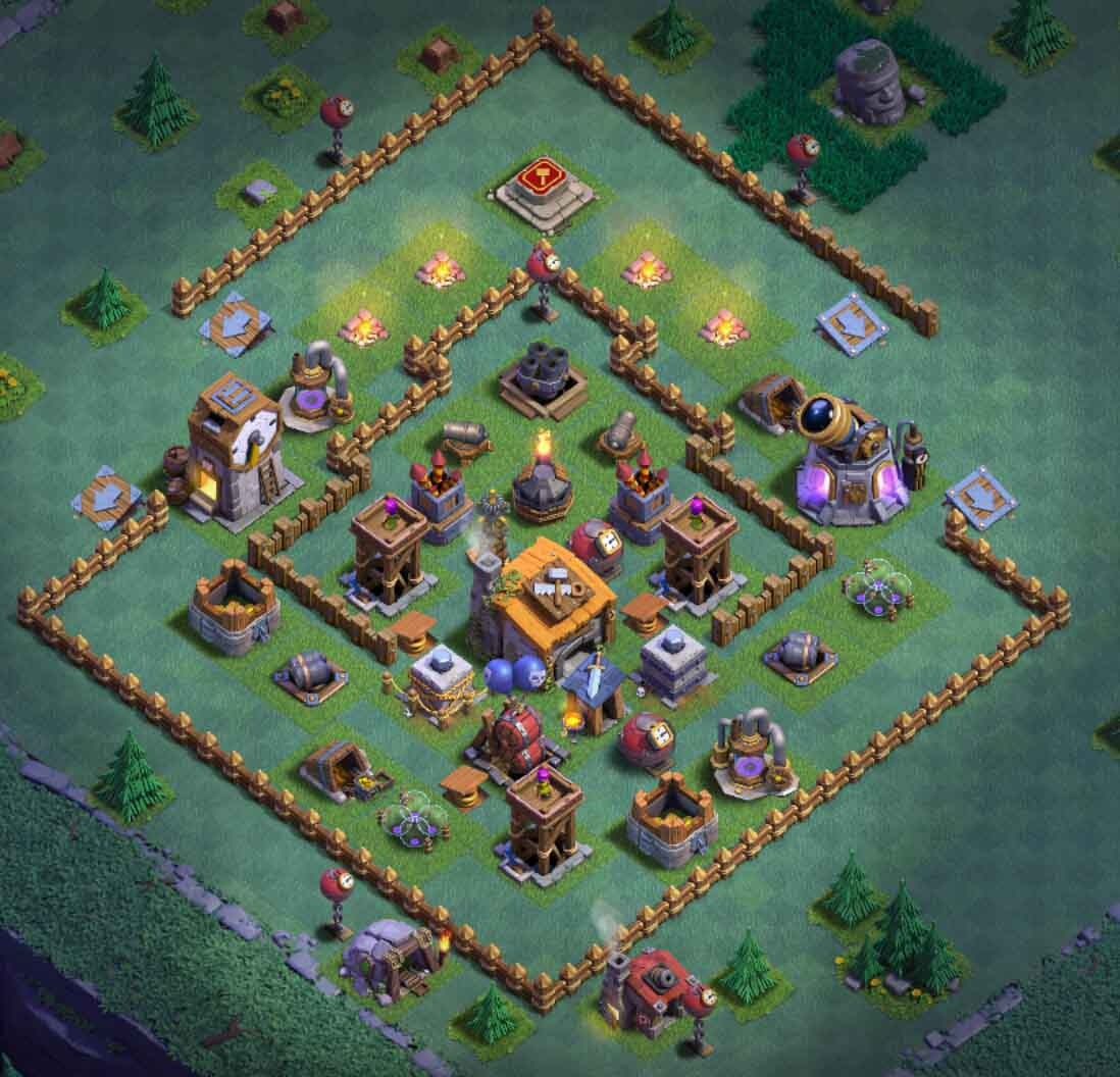 Гайд по Clash of Clans: расстановки деревни строителя (От ДС2 до ДС6)