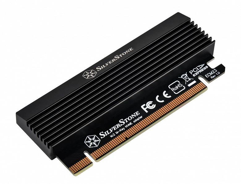 Переходник SilverStone ECM23 позволяет установить SSD M.2 в слот PCIe x16