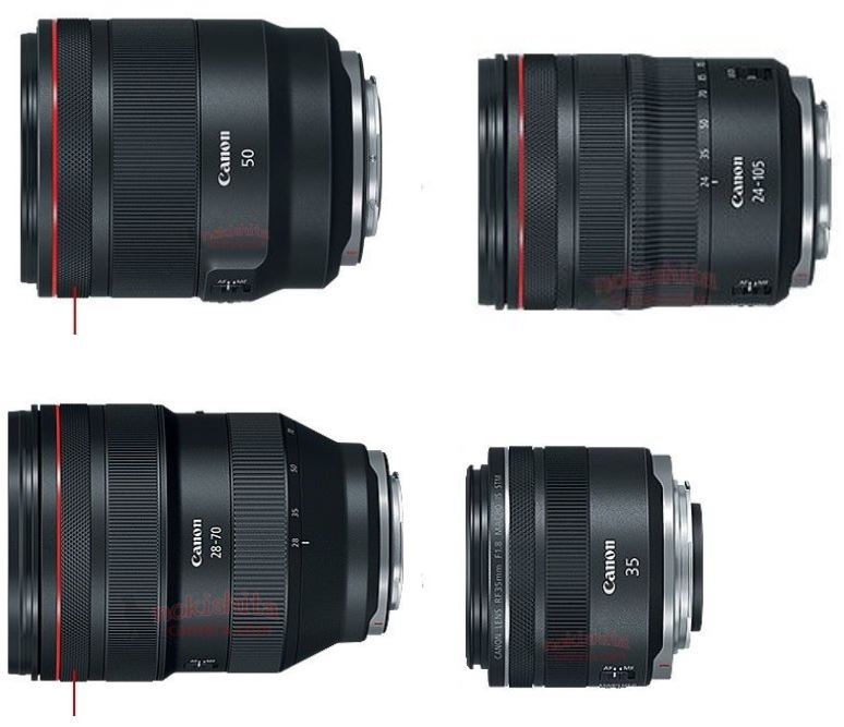 Опубликованы характеристики четырех объективов Canon RF для беззеркальной полнокадровой камеры Canon EOS R