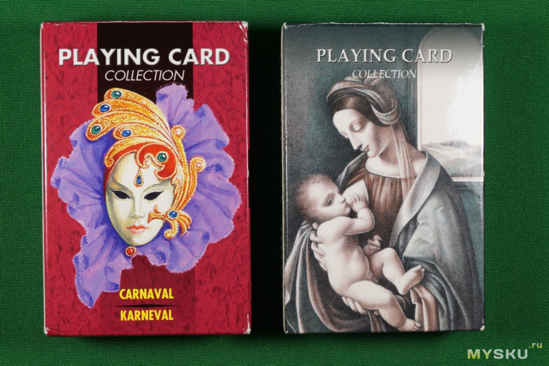 Игральные карты Lo Scarabeo: Leonardo Da Vinci и Carnival.