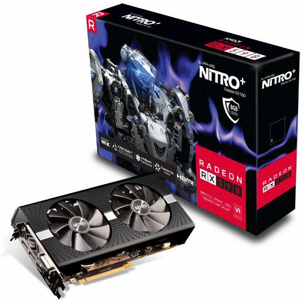 3D-карта Sapphire Radeon RX 590 Nitro+ OC очень похожа на модель Sapphire Radeon RX 590 Nitro+ Special Edition