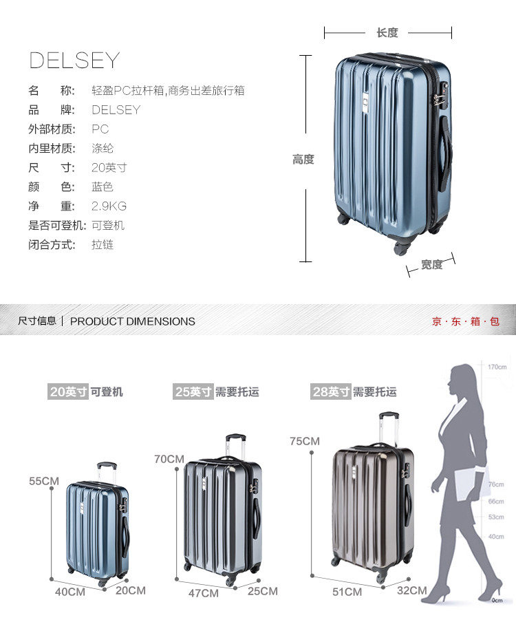 Чемодан Delsey 20"