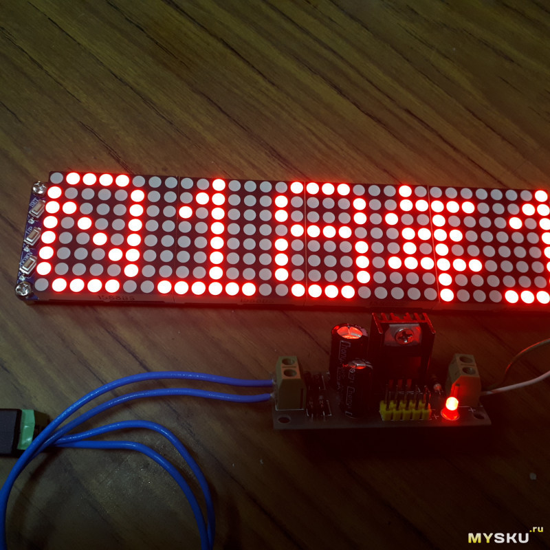 Часы на светодиодных матрицах JY-MCU-3208 от WiseLord с www.radiokot.ru