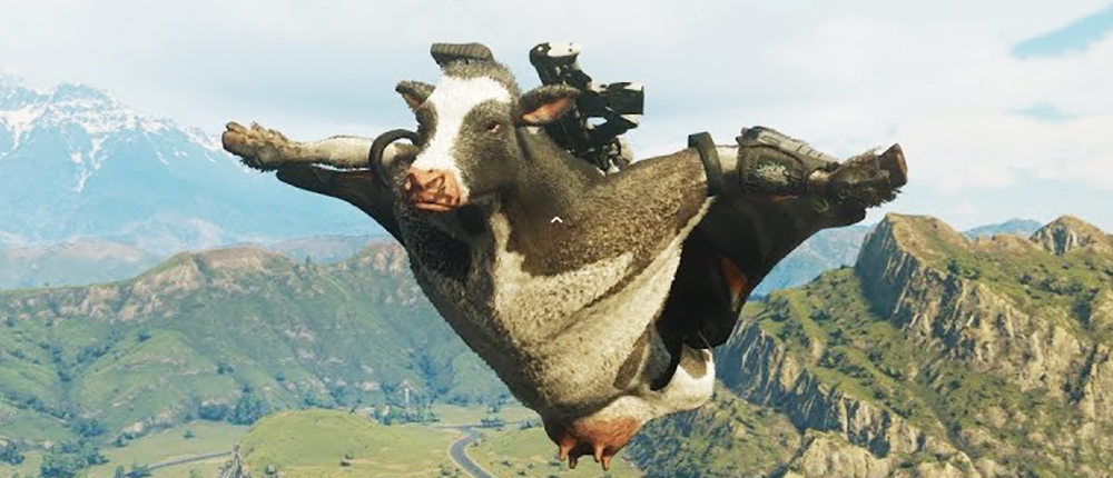 В Just Cause 4 нашли оружие, которое превращает всех людей в коров — видео
