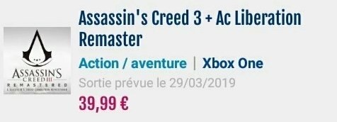 Ремастеры Assassin's Creed 3 и Liberation выйдут 29 марта