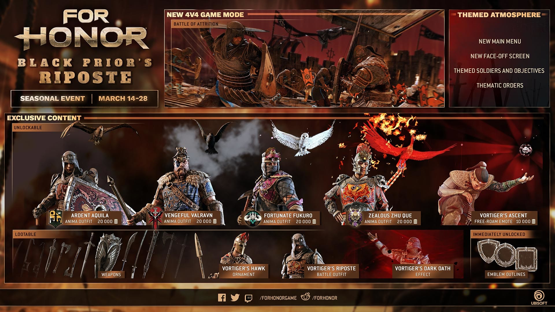 For Honor — Началось событие «Рипост темного приора»