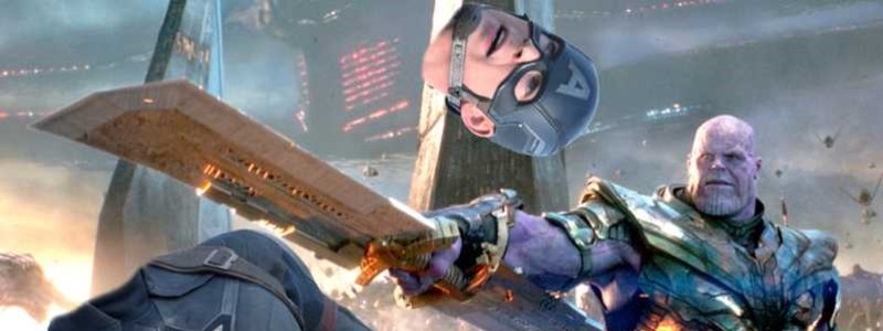 Посмотрите на сцену Таноса с оторванной головой Капитана Америка