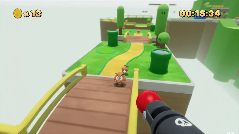 Первый уровень Super Mario Bros. превратили в 3D-шутер