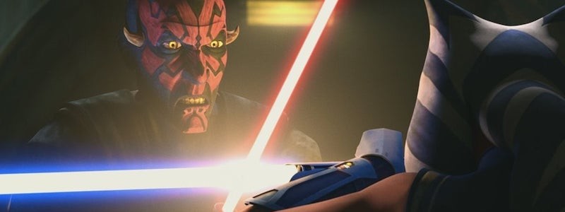 Асока столкнулась с Дартом Молом в «Войнах клонов»