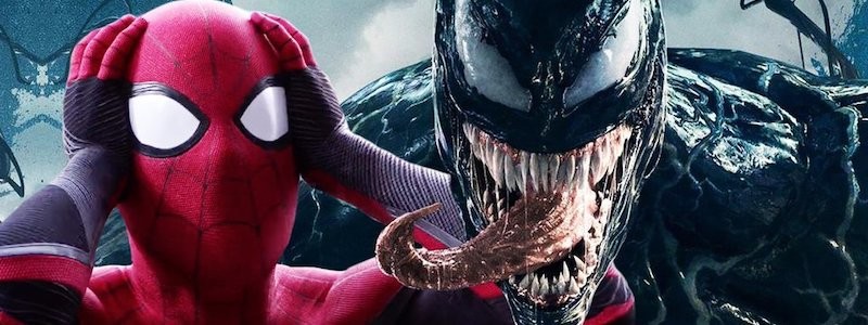 Веном жестоко расправляется с Человеком-пауком на этом изображении