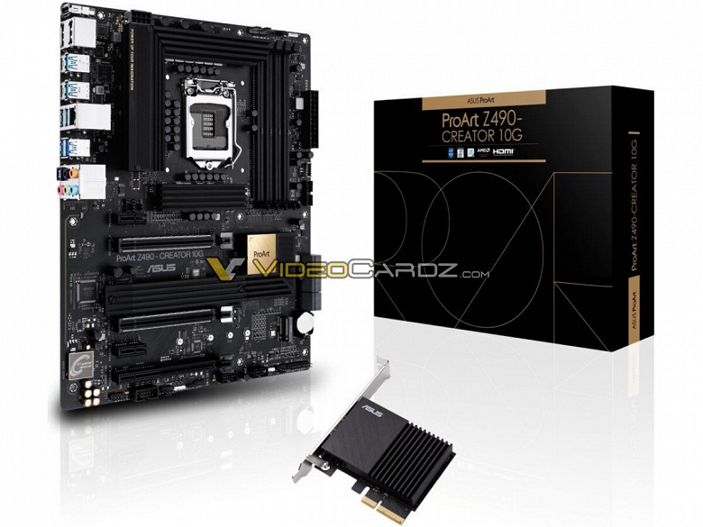 Появилось первое изображение системной платы Asus ProArt Z490 Creator 10G