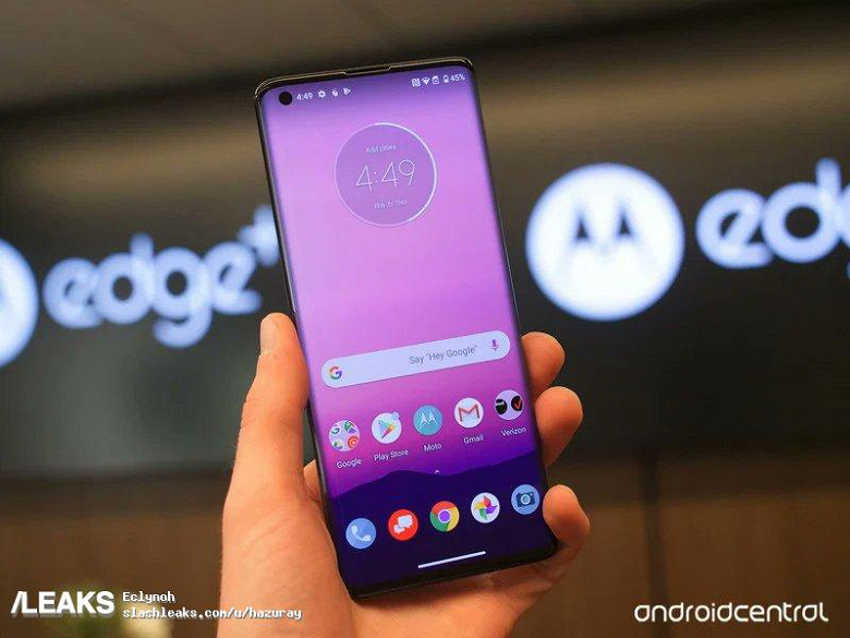 Флагманский смартфон Motorola EDGE+ с экраном-водопадом на первых качественных фотографиях