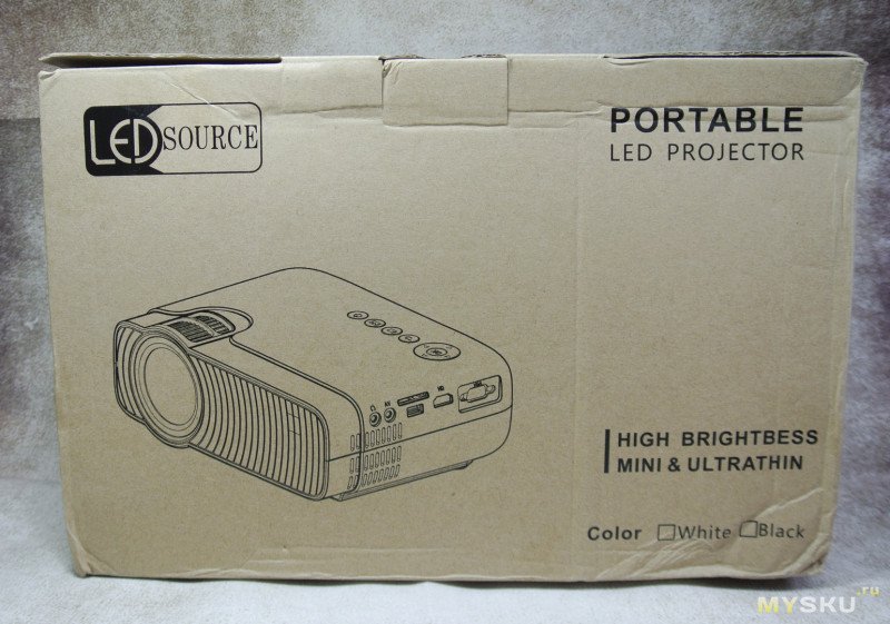 Бюджетный проектор YJ333 LCD с матрицей 720p.