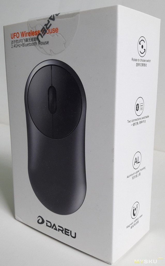 Двухрежимная беспроводная беззвучная мышь DAREU UFO