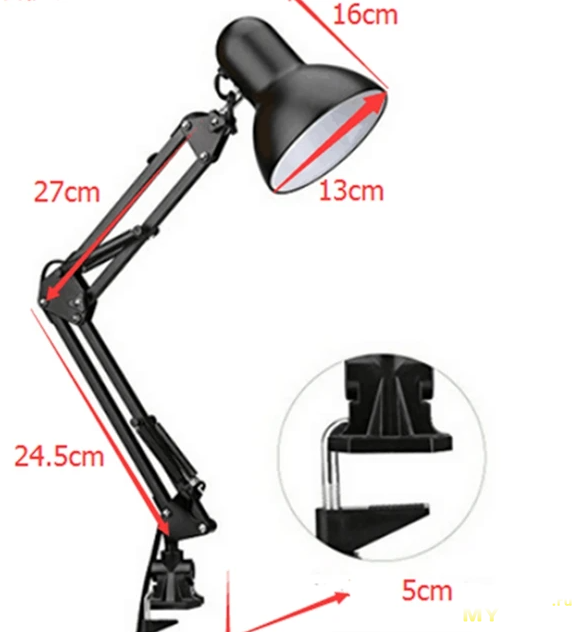 Обзор настольной лампы с привычным дизайном с цоколем E26/E27.