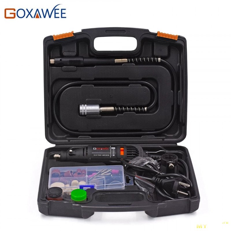 Мини-гравер GOXAWEE на 130Вт с комплектом из 121 аксессуара (от 14.79$ для подписчиков магазина)