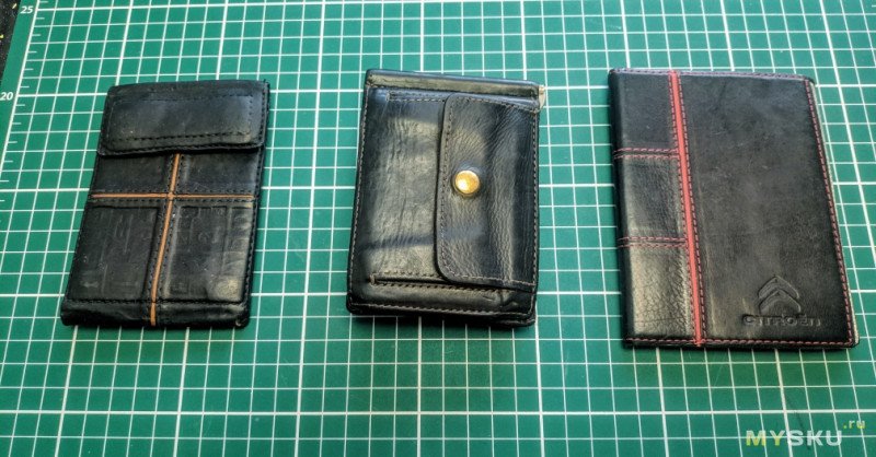 Зажим для денег ручной работы Макей (с отделом для карт)