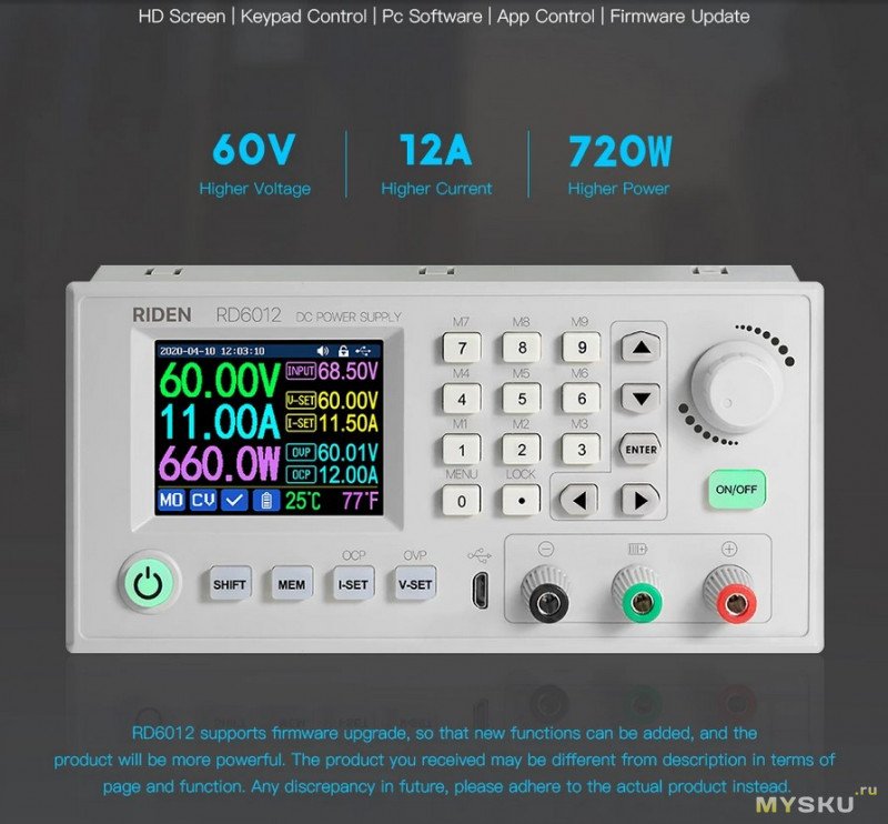 Акция на обновленный понижающий преобразователь напряжения RD 6012 для лабораторного источника питания за 52.99$