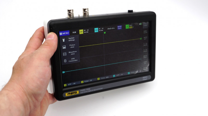 Сенсорный планшетный осциллограф FNIRSI-1013D 100MHz - новое поколение планшетных осциллографов, на этот раз на 2 канала
