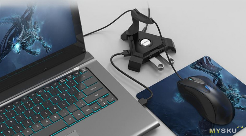 Мультифункциональный USB3.0 хаб - органайзер от Orico за 9.56$