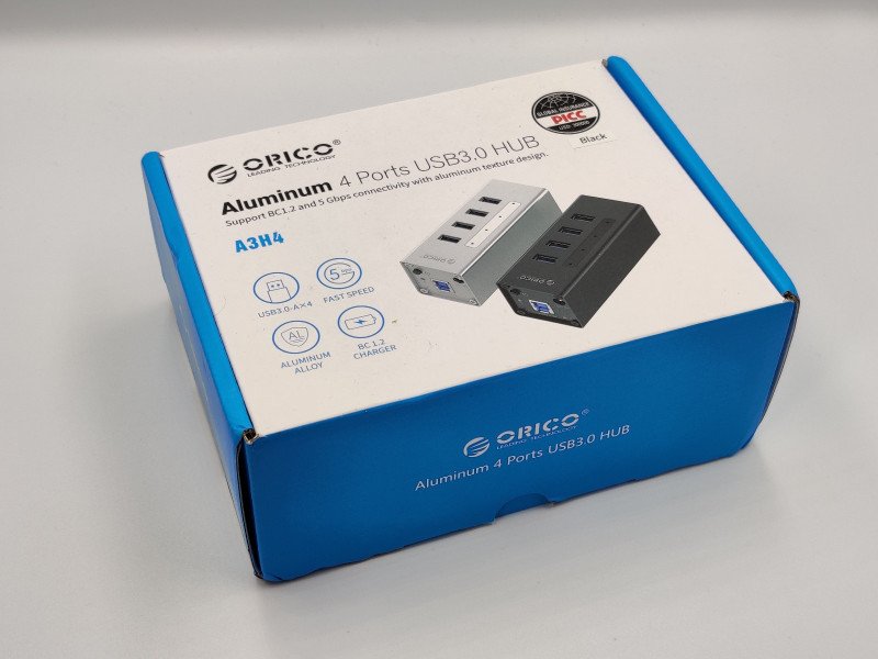Хаб USB 3.0 Orico A3H4 с 4-мя портами и питанием 12В/2А