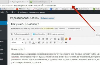 Как узнать ID записи WordPress