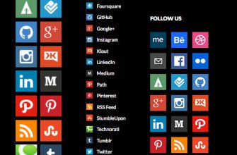 Виджет кнопки соцсетей плагин WordPress Social Icons Widget