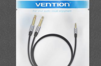 Аудио кабель Vention mini-Jack – 2 Jack. Золото, медь, алюминий